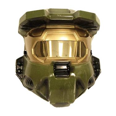 Imagem de Halo Master Chief Costume Vacuform Half-Mask, Green, One Size