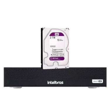 Imagem de Dvr Gravador Digital de vídeo Intelbras Mhdx 3008-c 5mp Lite com 8 Canais Detecção de veículos e pessoas + Hd purple 2tb