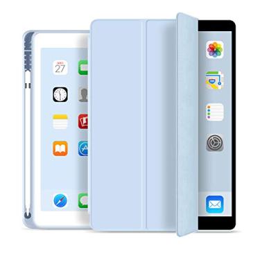 Imagem de WB Capa iPad 7a, 8a e 9a Geração 10.2″ - Premium Slim Antichoque com Compart. para Pencil - Azul Claro