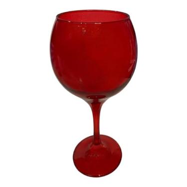Imagem de Meta Atacado, Cálice Vermelho Altar Vinho 400ml 20cm Vidro Celebra Nadir