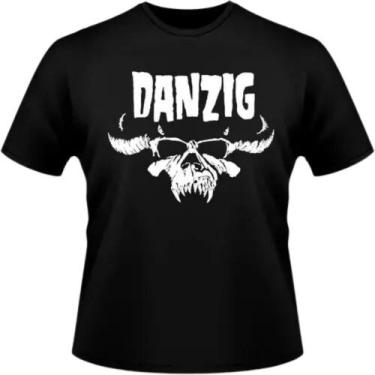 Imagem de Camiseta Camisa Danzig Banda De Rock 100% Algodão - Jmv Estampas