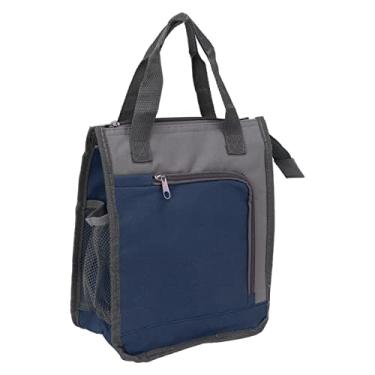 Imagem de Bolsa Térmica, Zíper Suave, Costura de Precisão, Tecido Oxford, à Prova de Vazamentos, Alça Ampliada, Bolsa Térmica Portátil à Prova d'água para Piquenique (Azul escuro)