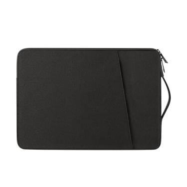 Imagem de Capa protetora para laptop de 15,6 polegadas, bolsa portátil para notebook HP Dell Asus Acer, capa resistente à água com bolso acessório tamanho 41 x 30 x 3 cm, preto