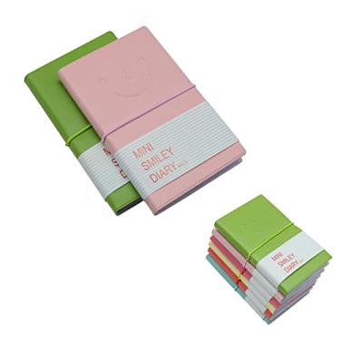 Imagem de Yansanido 2 cadernos de bolso de cores aleatórias, 7,5 x 12,5 cm de papel pautado misto e em branco, mini cadernos para pedidos com capa de couro PU (2)