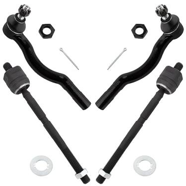 Imagem de BOXI (Conjunto de 4) Extremidades de direção externas internas dianteiras adequadas para Toyota Previa 1991 1992 1993 1994 1995 1996 1997 / Substitui EV307 ES3381 ES3382
