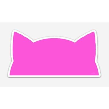 Imagem de Kitty Hat pequeno 4" para-choque, janela, adesivo de laptop por Pip & Co