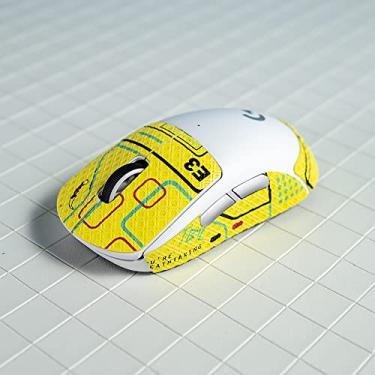 Imagem de BTL Mouse Grip Tape para Logitech G Pro X Superlight Antiderrapante Suck Sweat Punk Amarelo 0,4 mm
