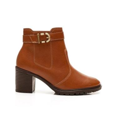 Imagem de Bota Feminina Detalhe Fivela Confortável Beira Rio (Clássico, Caramelo, BR, Adulto, Numérico, 35)