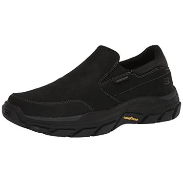 Imagem de Skechers Calum Goodyear masculino respeitado couro de perfil baixo de borracha sem cadarço com gore duplo, Preto, 43