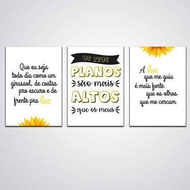 Imagem de Kit De Quadros Os Teus Planos São Mais Altos Que Os Meus