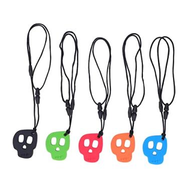 Imagem de Colares Sensoriais da Mastigação de 5 Pces, Crianças Silicone Oral Motor Aids Brinquedos da Colar para o Autismo Tdah Ansiedade