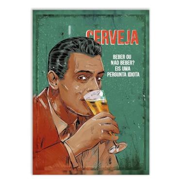 Imagem de Placa Decorativa Engraçado Cerveja Mais Barata Que terapia Decoração Bar