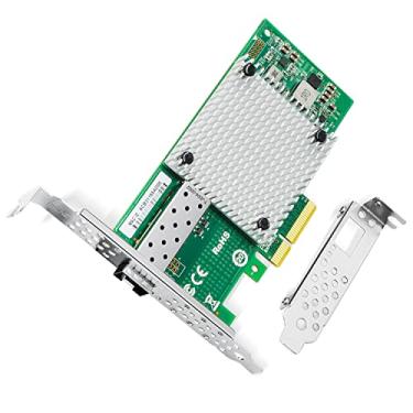 Imagem de Placa de rede de 10 Gb com controlador Intel 82599EN, porta SFP única PCI X4 Express Adaptador Ethernet compatível com Windows Server/Linux/VMware Comparar com Intel X520-DA1