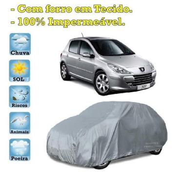 Imagem de Capa com forro cobrir carro Peugeot 307 100% Impermeável Proteção Bezz