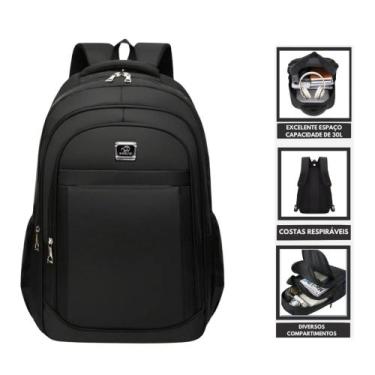 Imagem de Mochila Bolsa Viagem Notebook Resistente Coreana Masculina Estilosa Fe