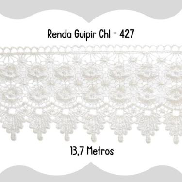 Imagem de Renda Guipír Branca - Rolo Com 13,7 Metros - Chl427 - Nybc