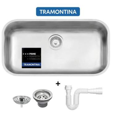 Imagem de Cuba Tramontina Aço Inox Prime 56x34x17 Número N 2 Pia Cozinha Lavínia