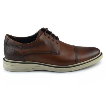 Imagem de Sapato Social Masculino Democrata Bay Couro 273101, 41, Marrom