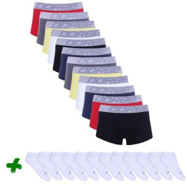 Imagem de Kit 12 Sungão + 12 Pares Meia Soquete Dorbe, P