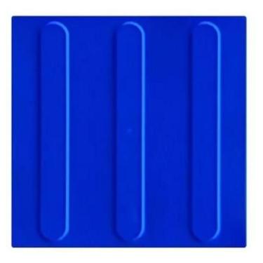 Imagem de Piso Tátil Pvc Direcional Azul  250X250X5Mm 16 Peças 1M² - LaggeAcessi