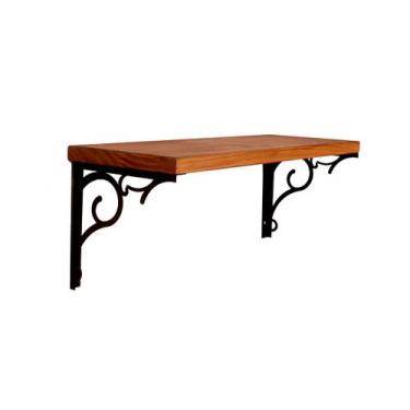 Imagem de Prateleira de Parede Nicho Suspenso com Metal Madeira Kalise 45cm - D'