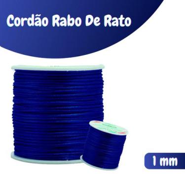 Imagem de Fio De Seda Azul Royal - Cordão Rabo De Rato 1mm - Nybc