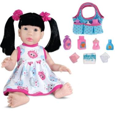 Imagem de Kit Boneca Doll Realist Small Bebê Reborn Bolsinha Acessório - Sid Nyl