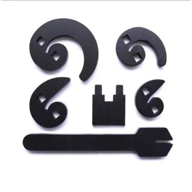 Imagem de Gabarito Duplo 6 Peças Volutas Art-nouveau Serralheria - Bk Tech