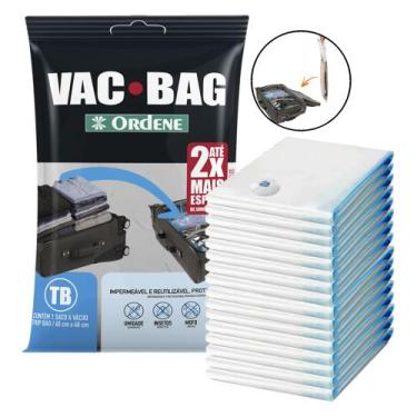 Imagem de Kit 16 Saco A Vacuo Trip Bag 60x40cm Vac Bag Protetor Ordene