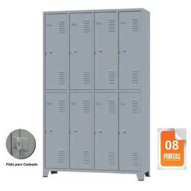 Imagem de Roupeiro de Aço c/ 08 portas grandes  1,961,230,36m  CZ/CZ  AMAPA  101