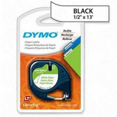 Imagem de Blister C/2 Unid Fita Papel Dymo Adesiva Rotulador Letratag 12mm x 4Mt