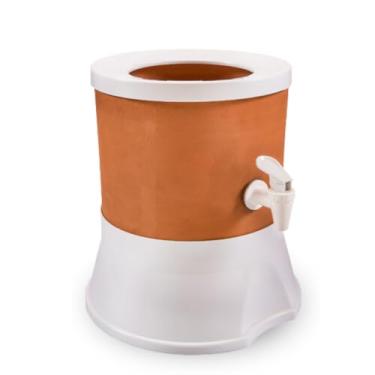 Imagem de Filtro de Agua Suporte Para Galão Com Cuba de Barro Cêramica Base Plástico Polipropileno (BRANCO)
