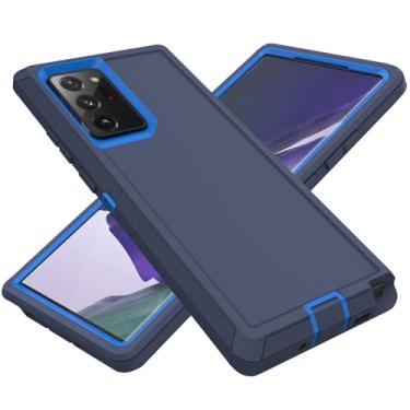 Imagem de Capa protetora resistente à prova de poeira à prova de choque 3 em 1 para Samsung Galaxy Note 20 Ultra (azul)