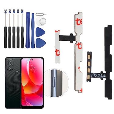 Imagem de Botão liga/desliga com substituição de controle de volume para Motorola Moto G Power 2022 XT2165 Botão liga/desliga cabo flexível com ferramentas