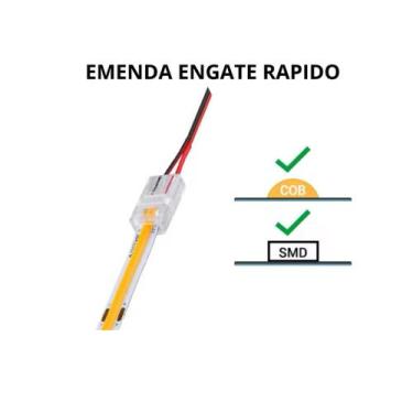 Imagem de Conector Rabicho Engate Rapido Fita LED 10mm 12V 24V 110V 220V - LED F