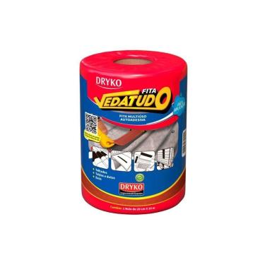 Imagem de Fita Vedatudo Alumínio Terracota Multiuso Autoadesiva - Dryko 20cm X 10m