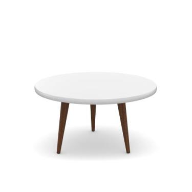 Imagem de Mesa De Centro Redonda Retrô Legs Patrimar, Branco
