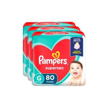 Imagem de Kit Fraldas Pampers Supersec (Jumbo) Tam. G - 240 Fraldas - OFERTA