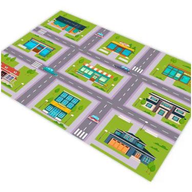 Imagem de Pista Para Carrinhos Hotcars Cidade Casas Prédios 1,4x1,0m - PlimShop