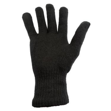 Imagem de 1 par Luva Adulto Unissex Quentinha para Frio inverno Preta Confortáve