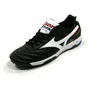 Imagem de Chuteira Morelia Society AS PRO 2 Couro preto - Mizuno, Preto, Branco,