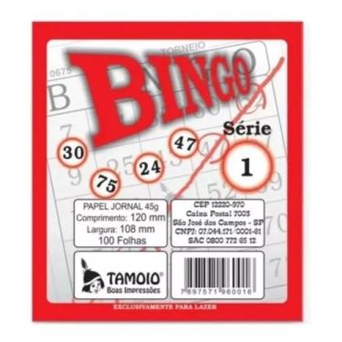 Imagem de Melhor Blocos de Cartela de Bingo números 12x11 100 Folhas - Tamoio
