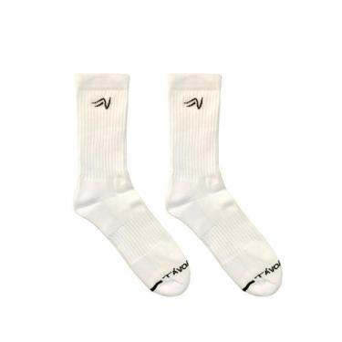 Imagem de Meia Cano Alto Esportiva Atoalhada Punho Canelado Kit 2Pares - Tá Voan