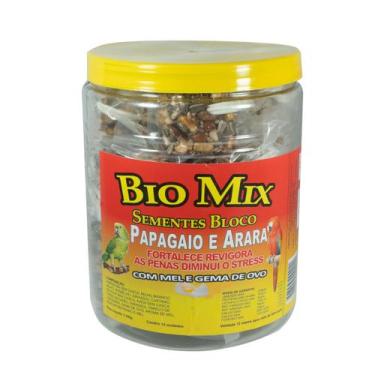 Imagem de Ração em Bloco Para Papagaio e Arara Pote com 14 unidades - Bio Mix