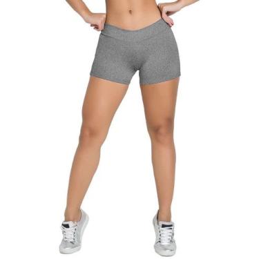 Imagem de Short Academia Corrida Malhação Feminina Suplex - JAVA MODAS, Cinza, G