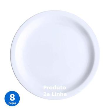 Imagem de Jogo 8 Pratos Rasos Porcelana Resturante Iguaçu Germer 2a Linha - Porc