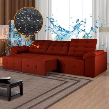 Imagem de Sofá 4 Lugares 260 Cm Impermeabilizado Brasil Retrátil Reclinável Sued