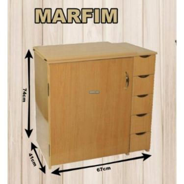 Imagem de Gabinete C/ 5 Gavetas Máquina De Costura Doméstica Elgin