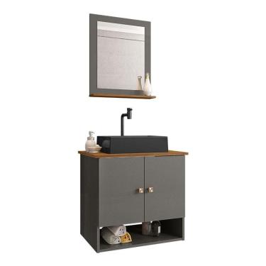 Imagem de Gabinete Banheiro Deli Torino Prt Torneira Valv Click Black