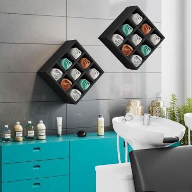Imagem de Kit 2 Nicho Decorativo Porta Toalha Com 9 Nichos Multiuso Requinte